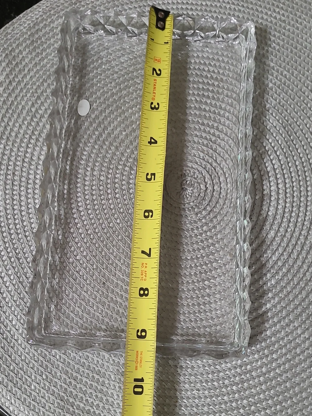 Rachel Zoe Clear Crystal-Effect Rectangular Tray